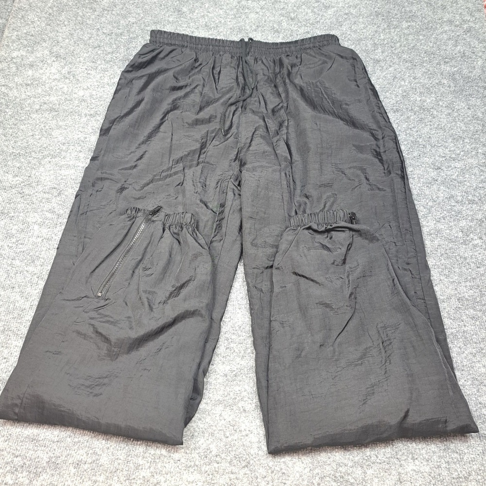 Vintage Voit‎ Equipment Black Track Pants Water Repellent Mesh Lined Mens Large